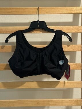 Marika Black Front-Closure Sports Bra
